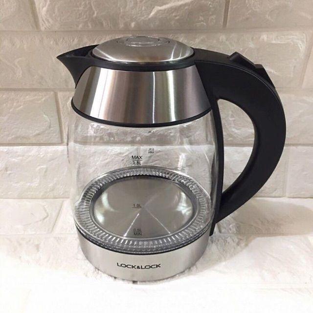 Ấm điện đun nước siêu tốc thủy tinh 1850W Lock&Lock EJK418SLV 1.8L