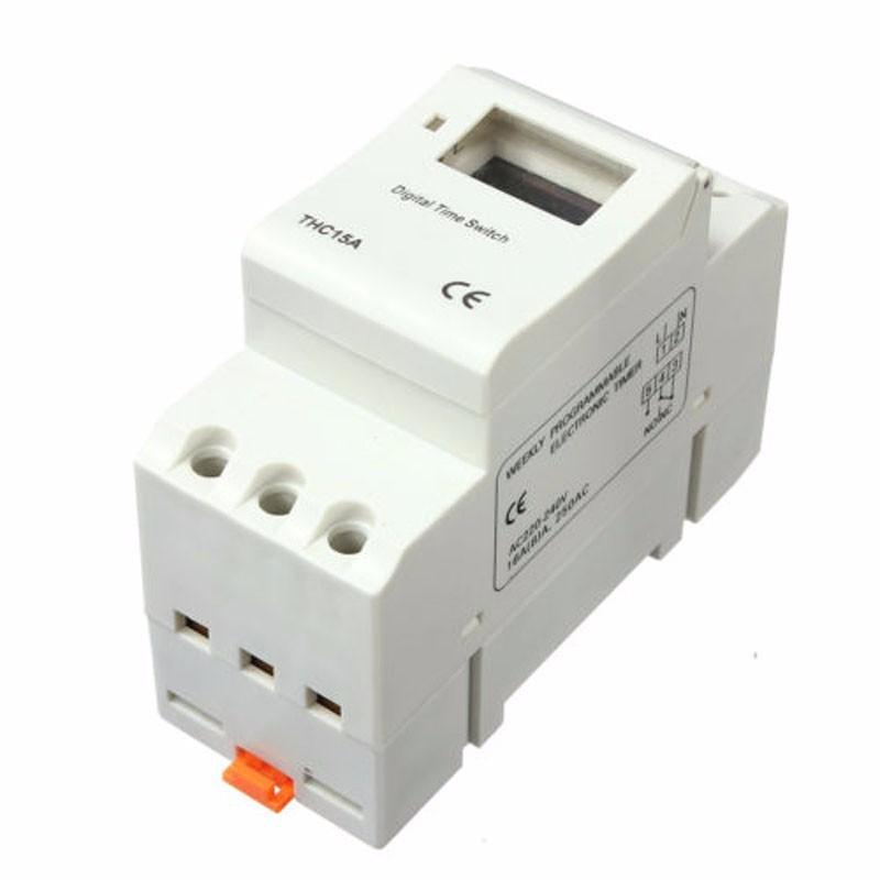 Công tắc hẹn giờ THC15A 16A 220V lắp ray cài tủ điện