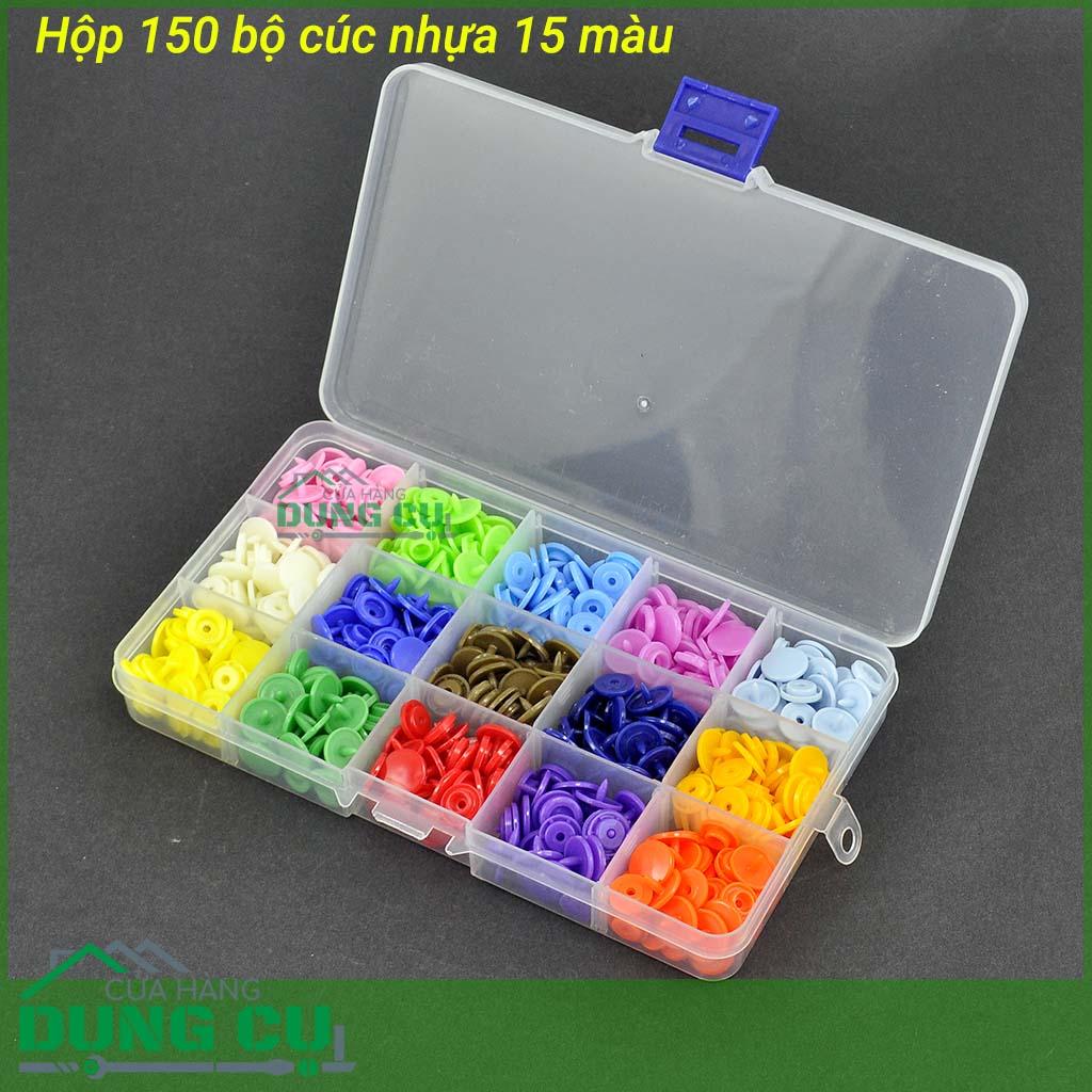 Hộp 150 bộ cúc nhựa dành cho kìm bấm cúc