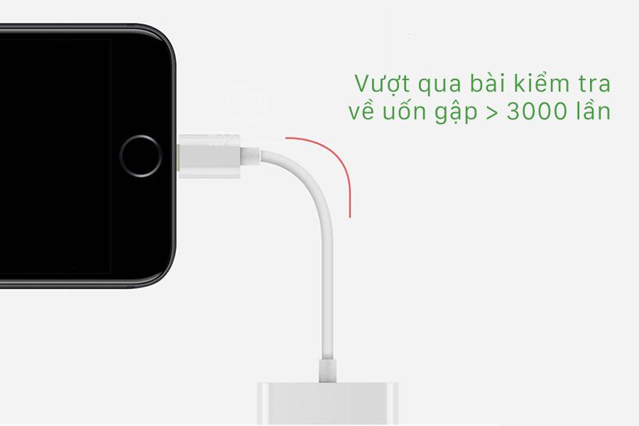 Jack chia Lightning ra 3.5mm kèm cổng sạc cho iPhone, iPad