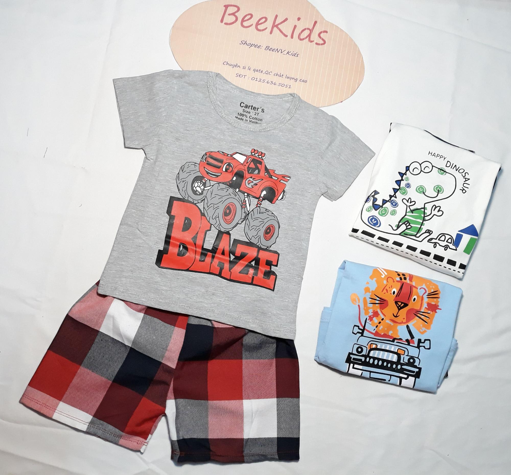 Combo 3 bộ cộc tay carter chất cotton