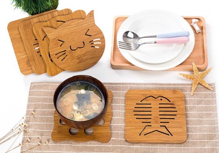 Combo 2 Lót Nồi Gỗ Hình Thú
