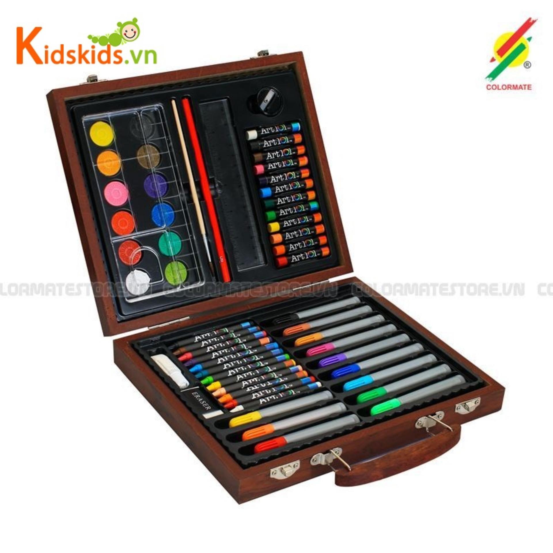Bút màu hộp gỗ M 82 Colormate