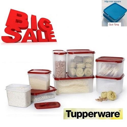 Bộ hộp kệ bếp Modular Mate Vuông & Oval set 8 Tupperware