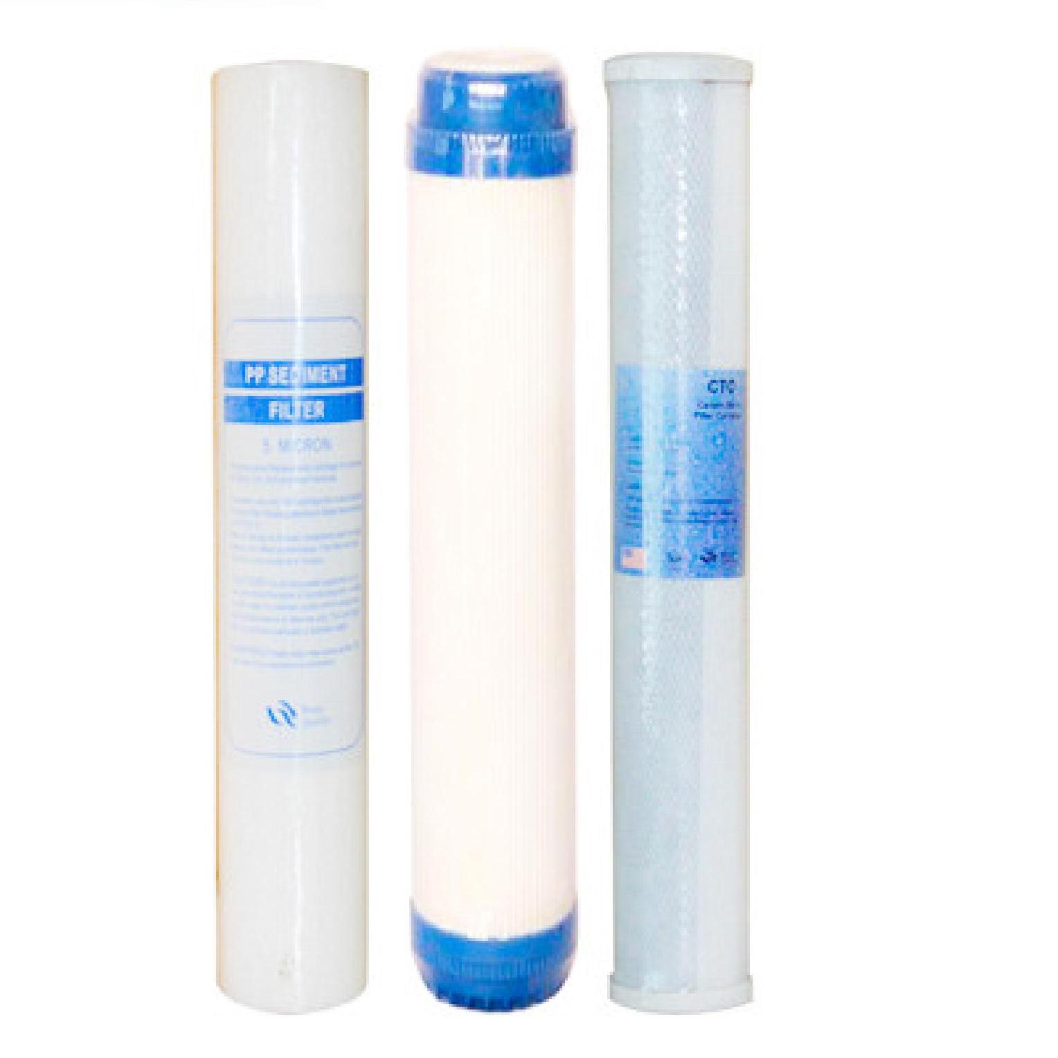 [HCM]Bộ lọc nước sinh hoạt 3 cấp ly 20 (Xanh Trong)
