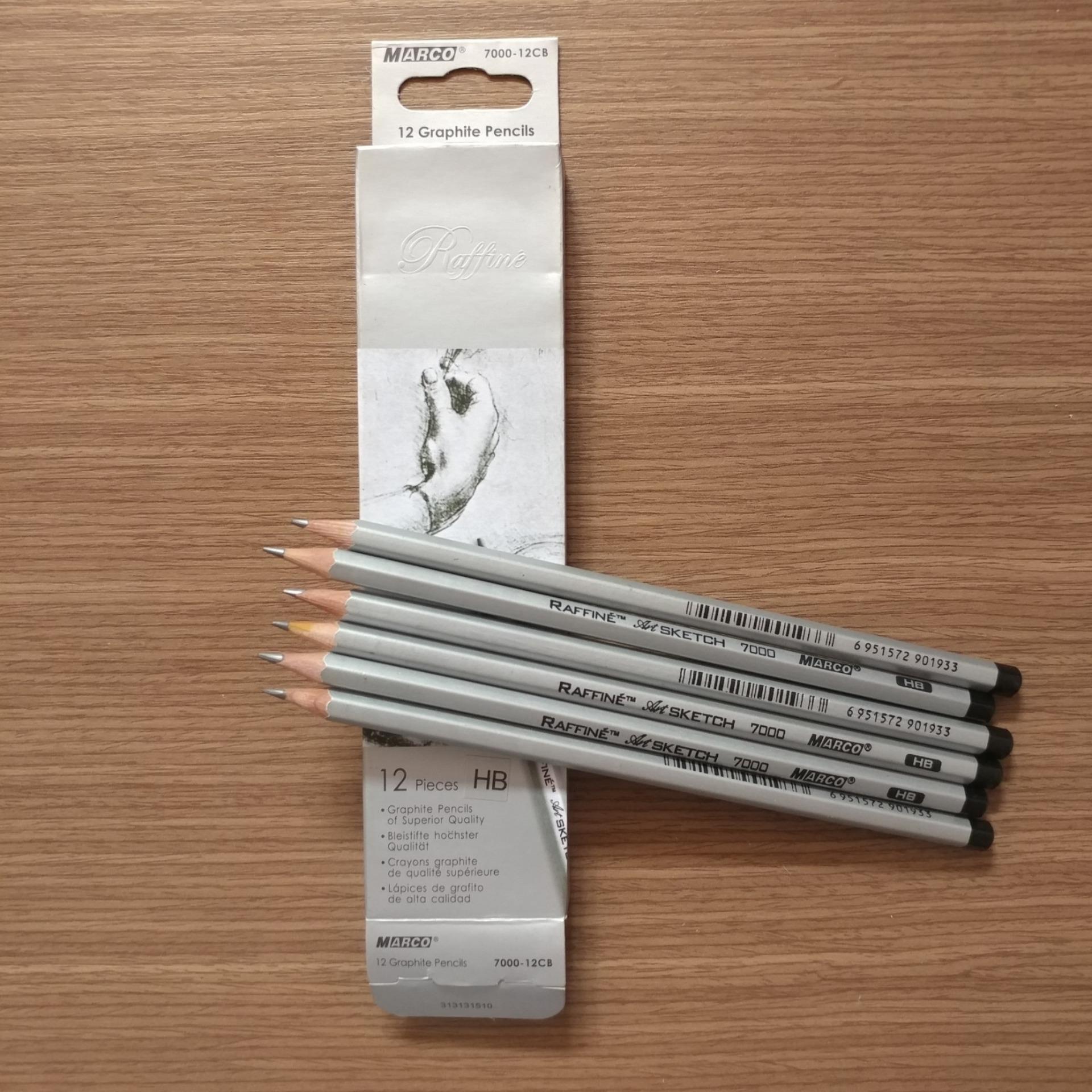 [HCM]HỘP 12 CÂY BÚT CHÌ ĐEN KỸ THUẬT HB MARCO 7000-12CB