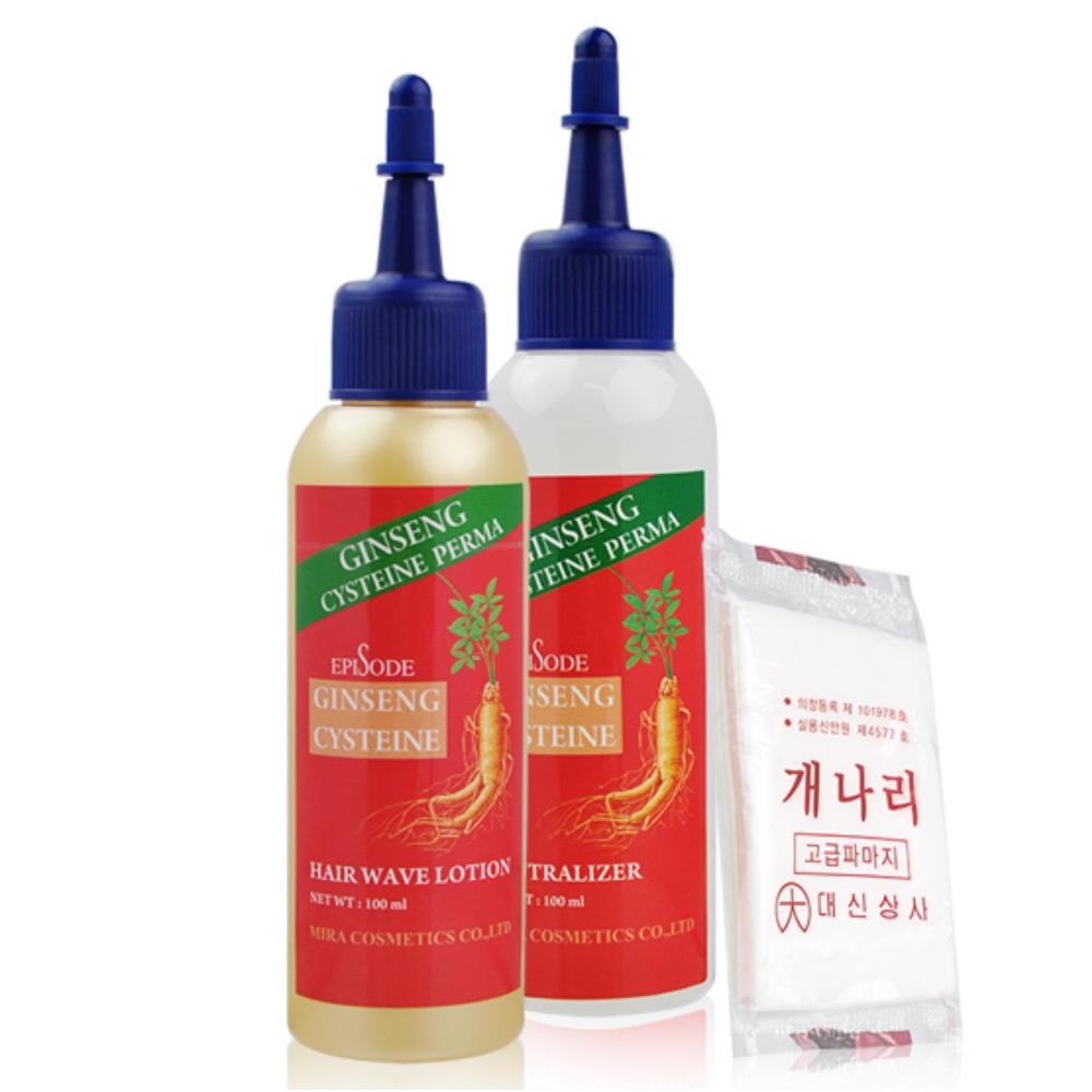 Thuốc uốn tóc sâm đỏ Gingsen cao cấp Hàn Quốc 100mlx2