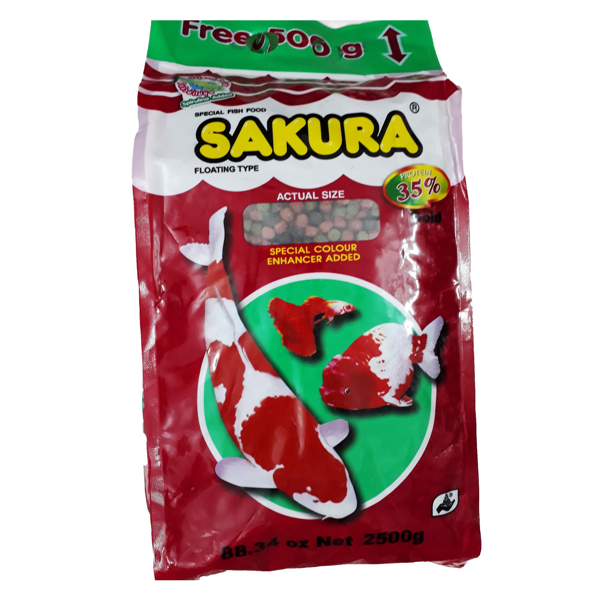 Thức Ăn Cá Sakura (Viên Lớn) 2000g - Cám Cá Cảnh 2.0kg