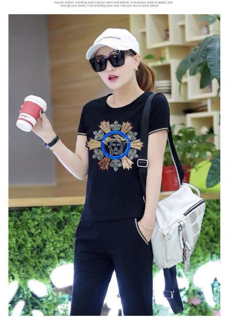 [HCM]ĐỒ BỘ MẶC NHÀ THUN COTTON 100% THÊU VM DÀI PHỐI VIỀN CAO CẤP - Y HÌNH