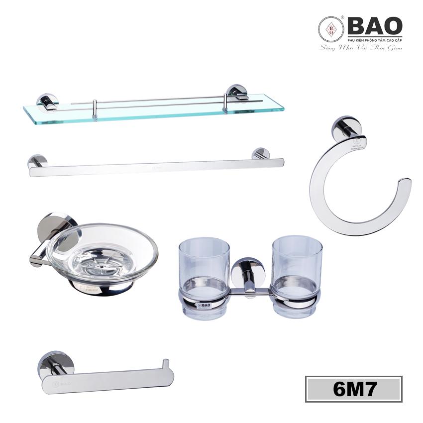 Bộ phụ kiện phòng tắm 6 món BAO - 6M7 (INOX 304)