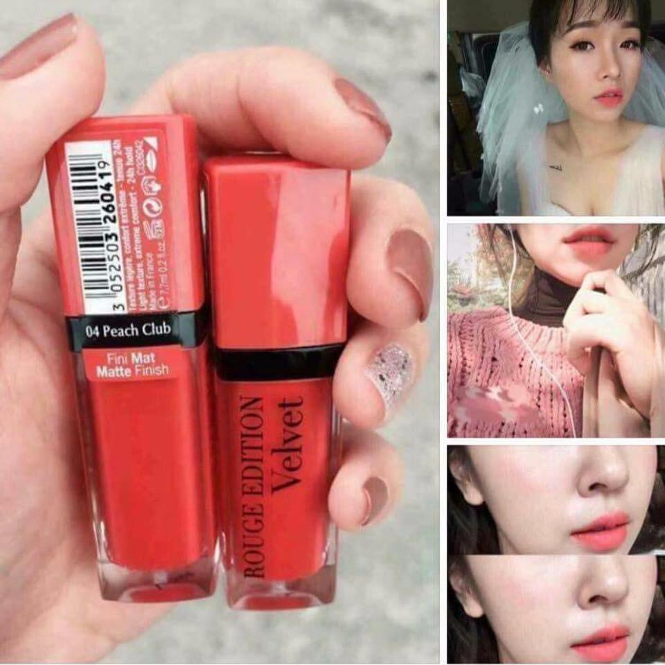 Son Bourjois Velvet màu 04 - Cam Đào