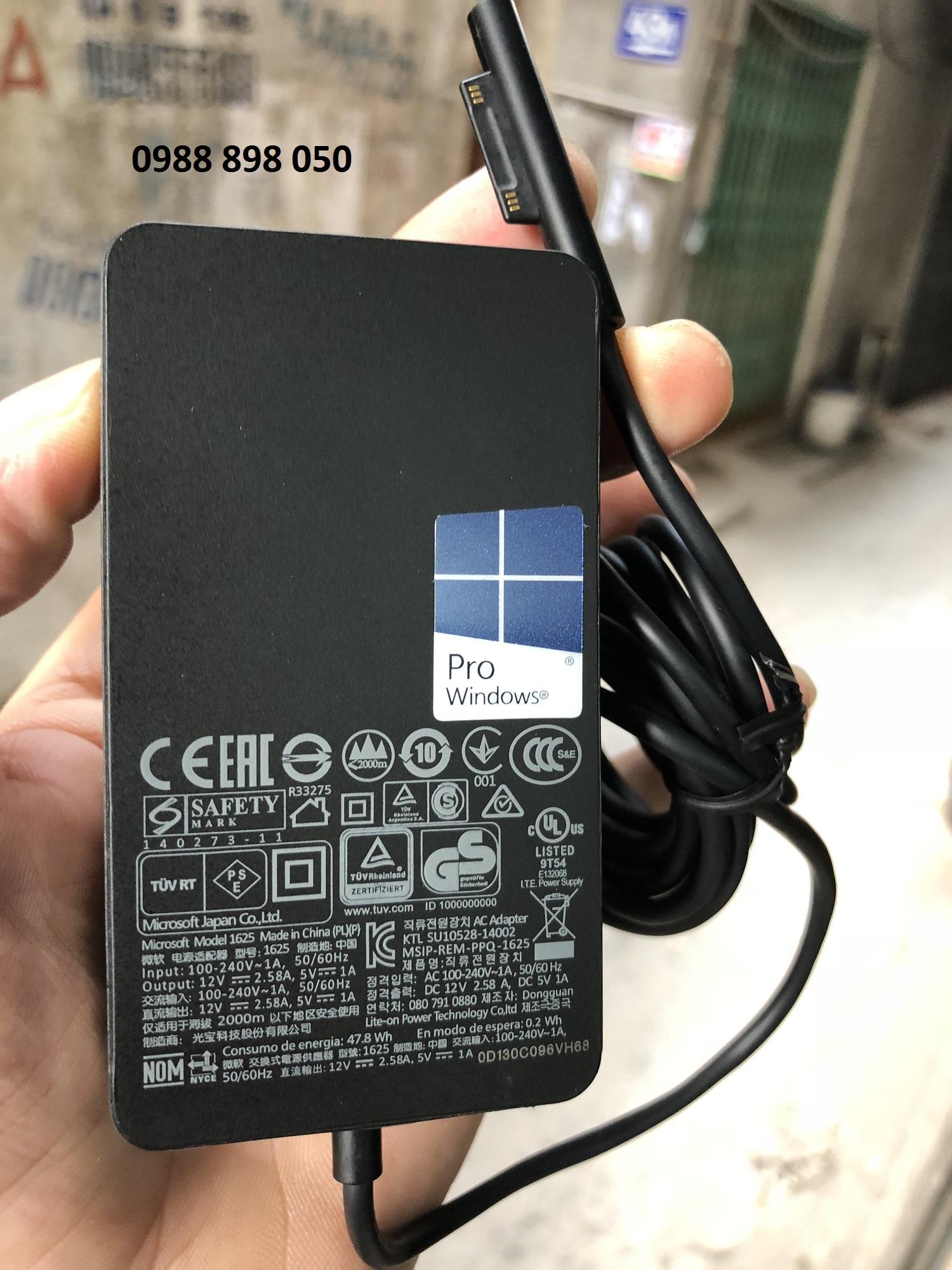 Sạc Microsoft Surface Pro 3 4 1625 bản gốc Zin Theo Máy