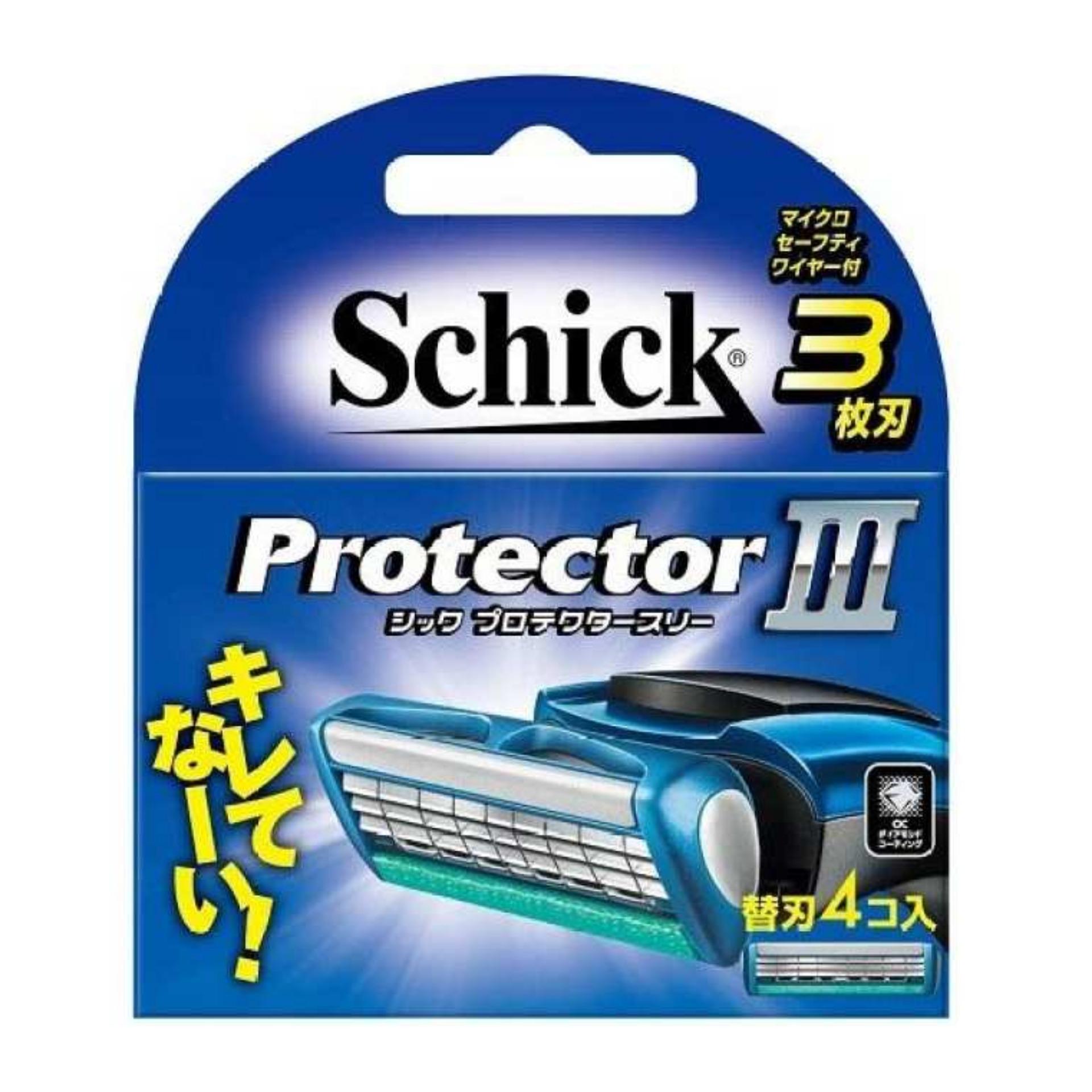 Bộ 8 lưỡi cạo râu Schick Protector III - Nhật bản