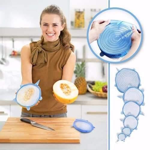 Combo set 16 nắp đậy bát, đĩa chất liệu silicon đa năng