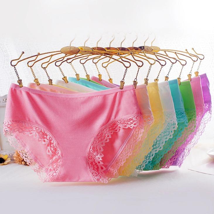 Bộ 10 quần lót cotton pha ren Modal ( Mẫu 08)