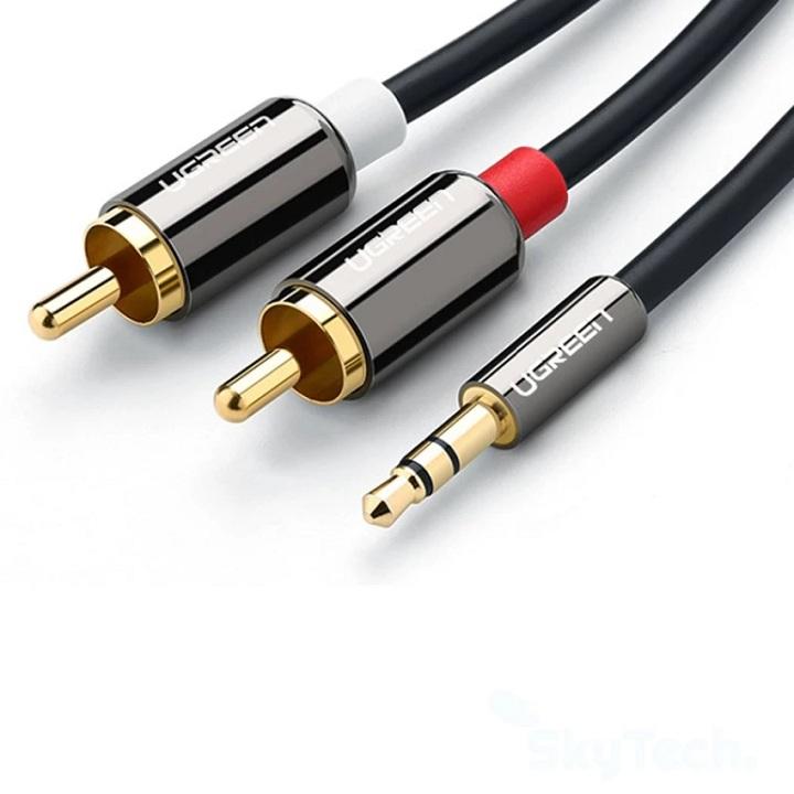 Cáp audio 3.5mm ra 2 đầu RCA 1.5M UGREEN UG-10583 ( cao cấp)