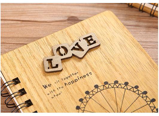 Sổ tay gỗ LOVE (40 tờ, 80 trang)