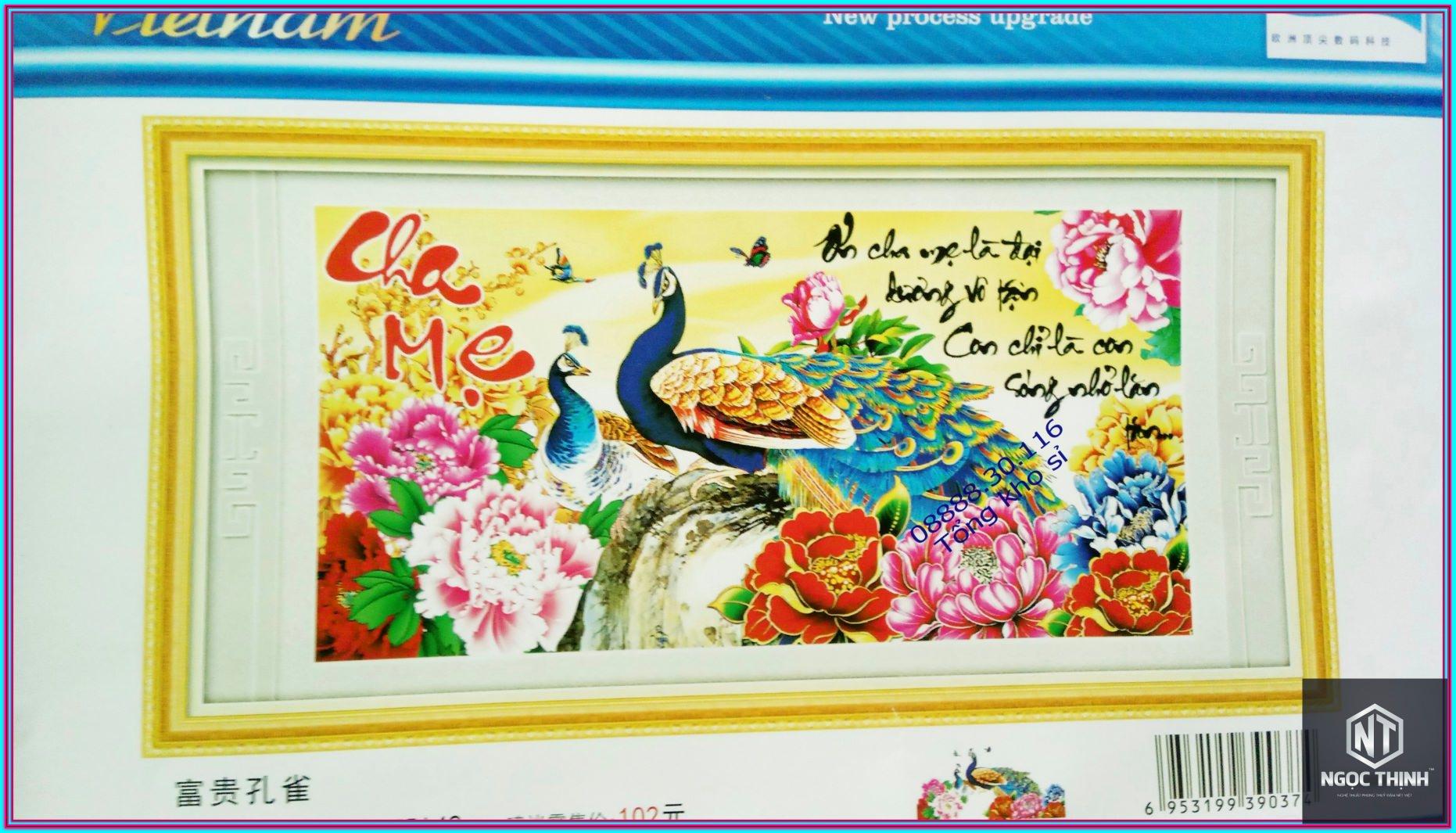 Tranh đính đá Cha mẹ YN5019-Ngọc Thịnh