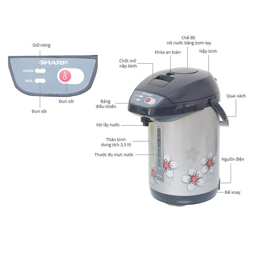 Bình thủy điện Sharp KP-Y33BTV 3.3 lít