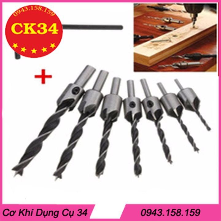 Bộ 7 mũi khoan gỗ doa lỗ vít