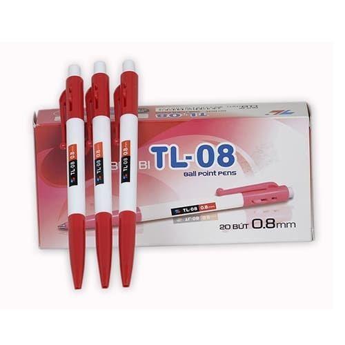 Bút bi thiên long tl-08 - 0.8mm - hộp 20 bút