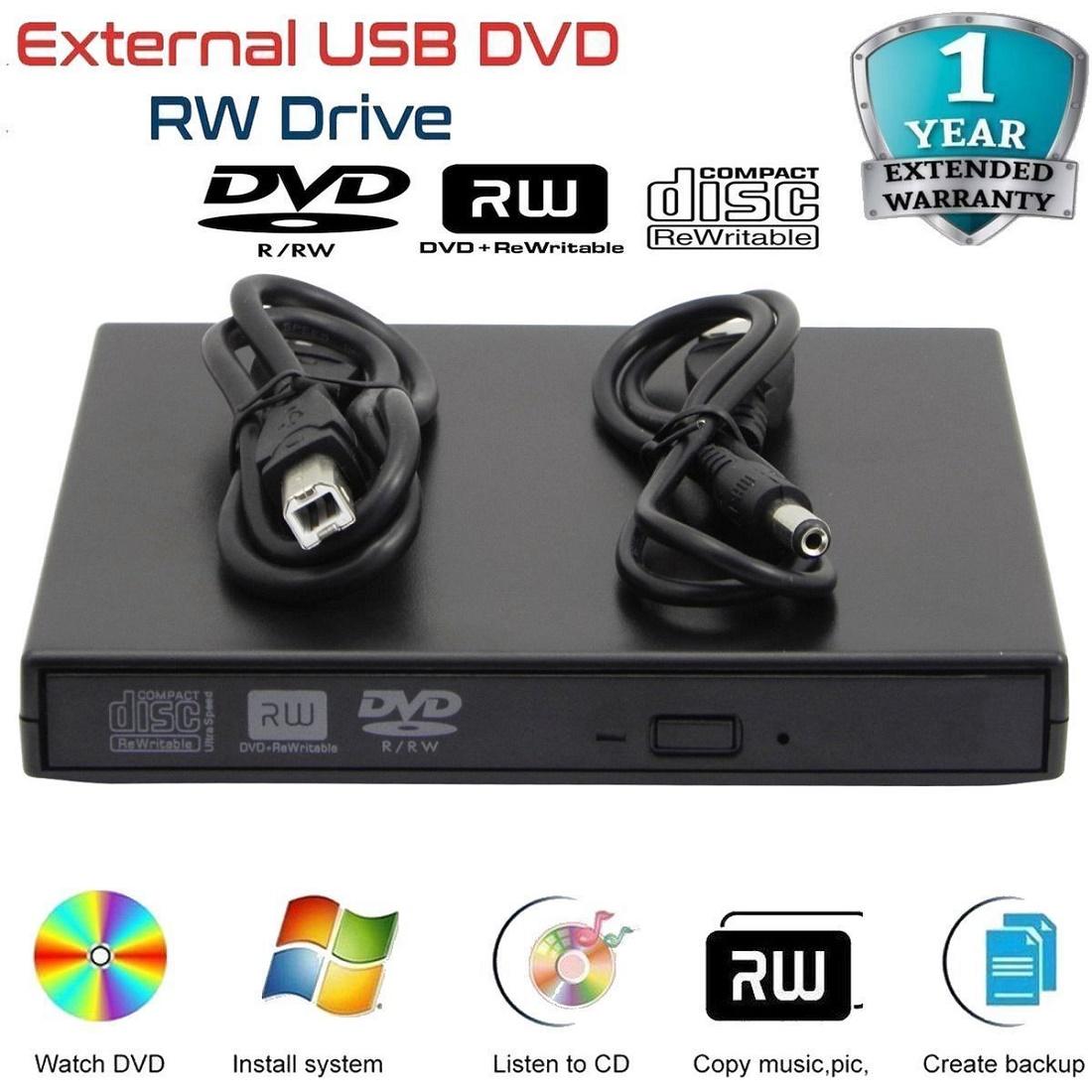 [HCM]Ổ Đĩa Quang Đọc Ghi CD DVD Gắn Ngoài Cổng USB Rewritable