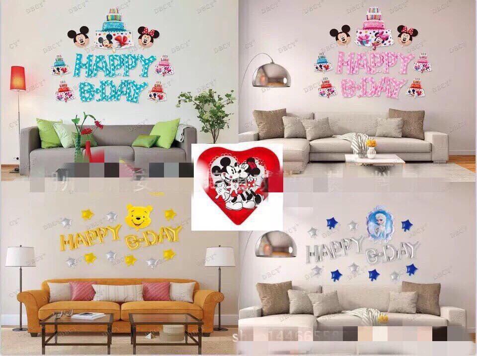 Bóng bay trang trí sinh nhật Happy birthday