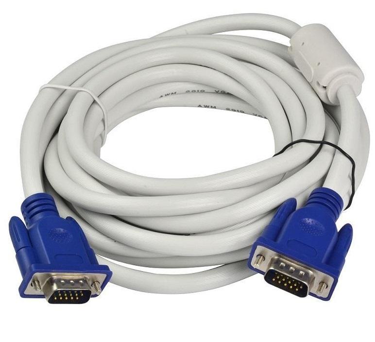 Dây Cáp VGA 5M Có Chống Nhiễu (Trắng)