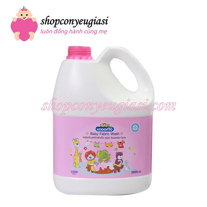 [HCM]Dung Dịch Giặt Kodomo Trắng 3000ml - Thái Lan (Nắp Xanh)