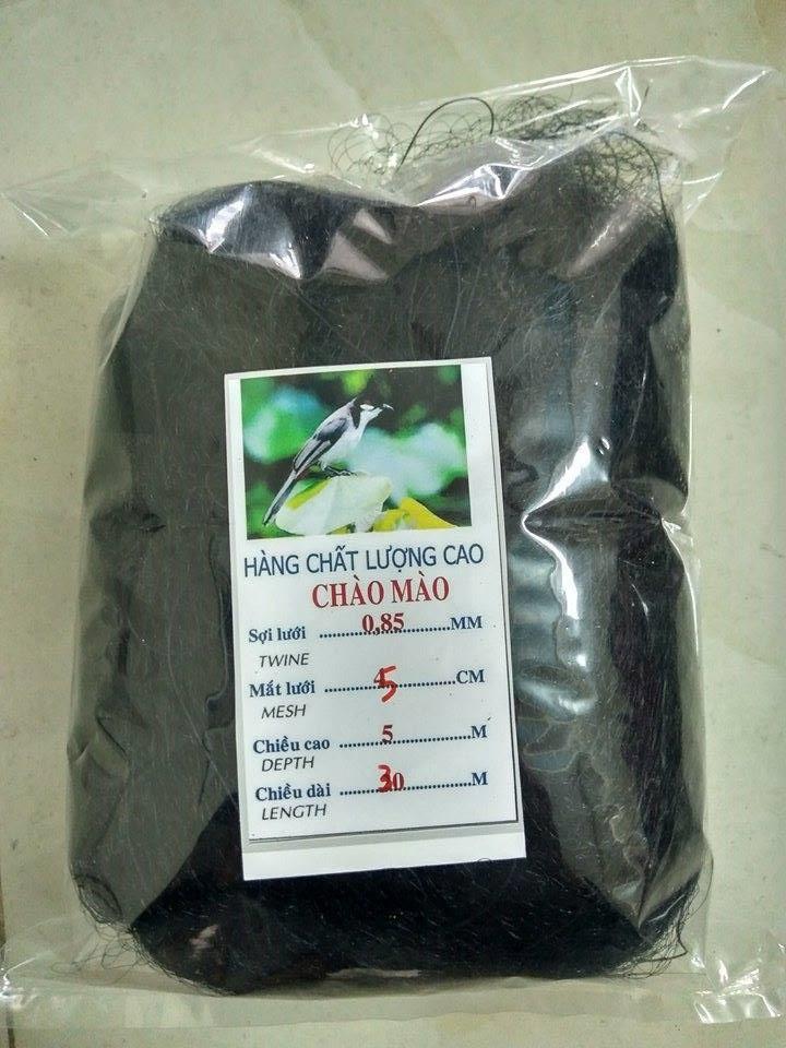 Lưới bẫy chim chào mào, mi, khướu, sáo cao 5m dài 10m