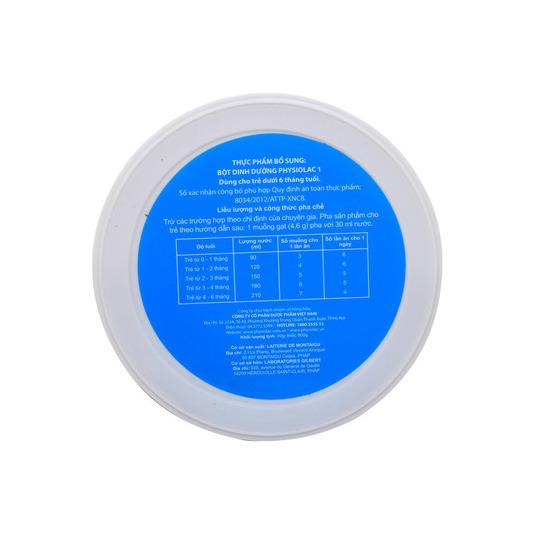 Sữa Physiolac Relais số 1 900g (dành cho trẻ từ 0 - 6 tháng) (hộp thiếc)