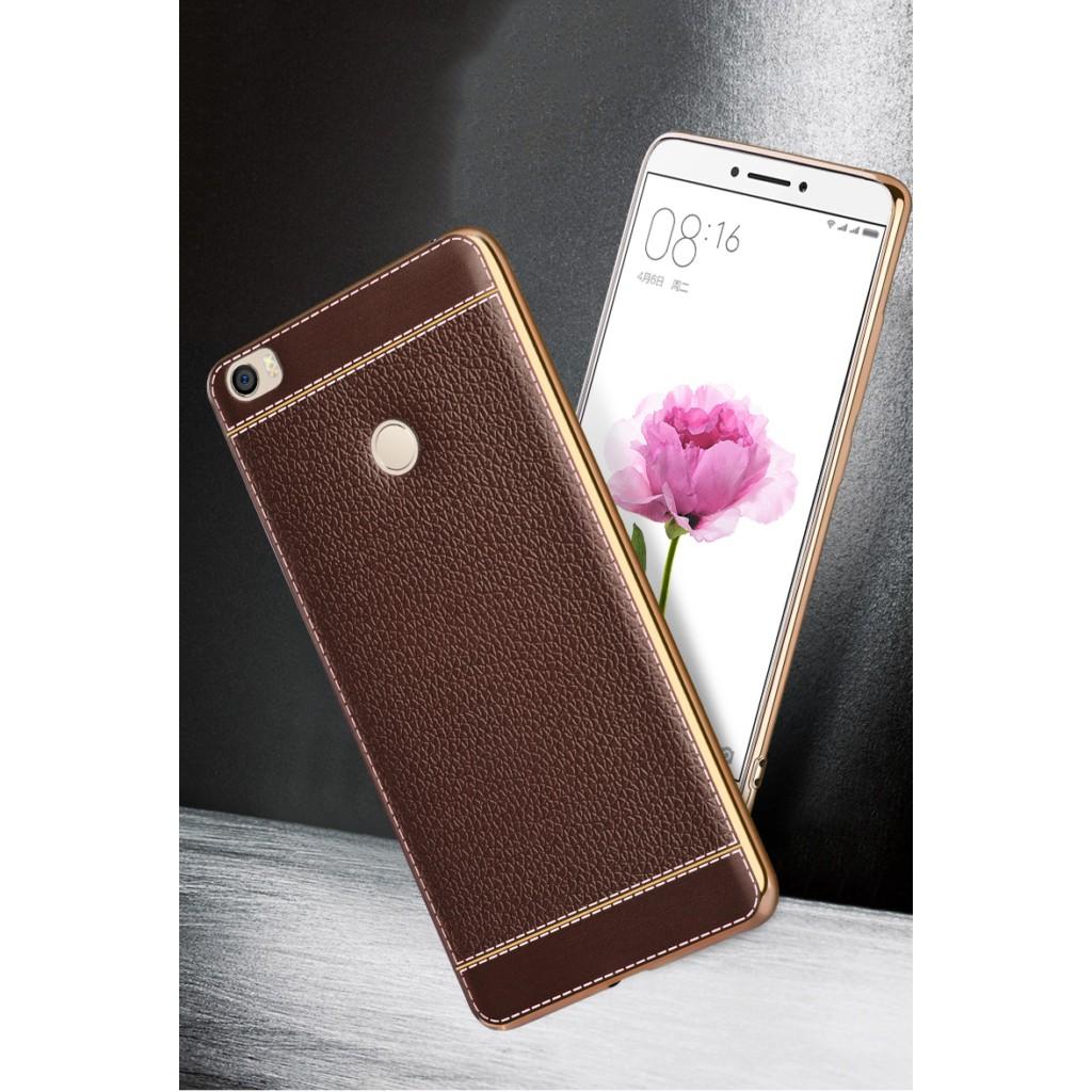 ỐP XIAOMI MIMAX 2 LƯNG DA VIỀN VIỀN VÀNG
