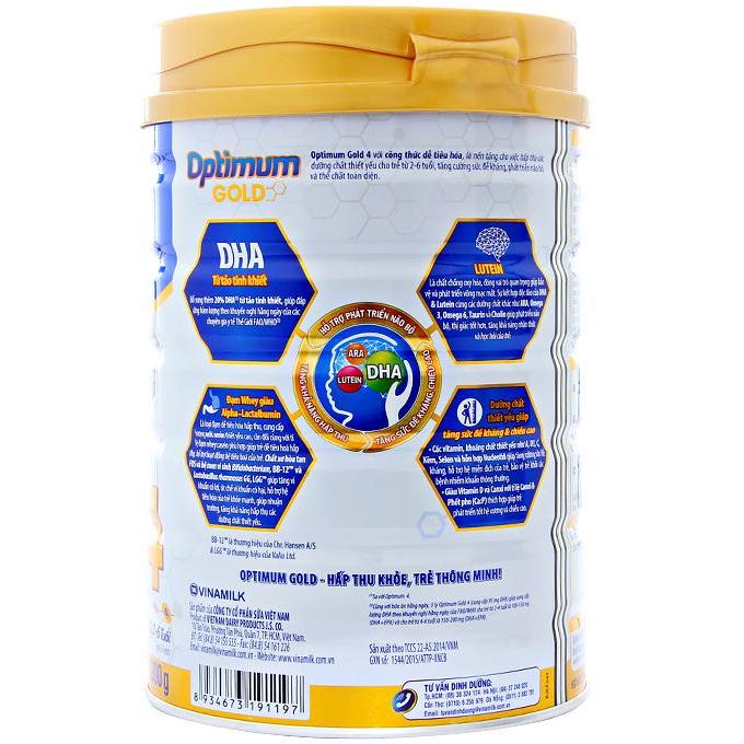 Sữa bột Vinamilk Optimum Gold 4 1.5kg (Hộp thiếc)