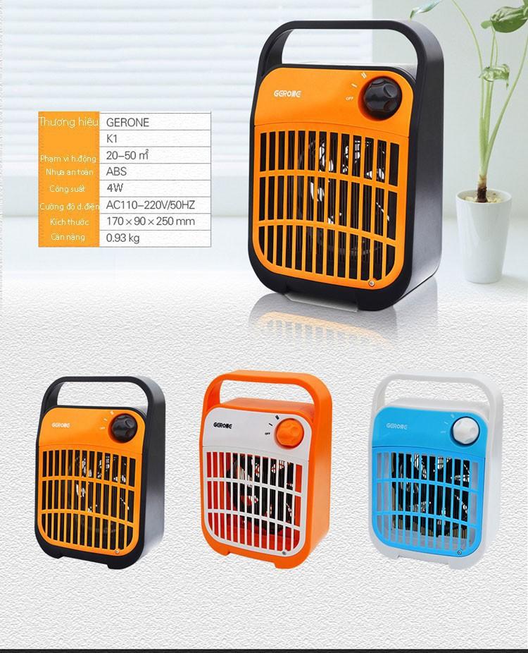 Đèn bắt muỗi thông minh tia uv gerone