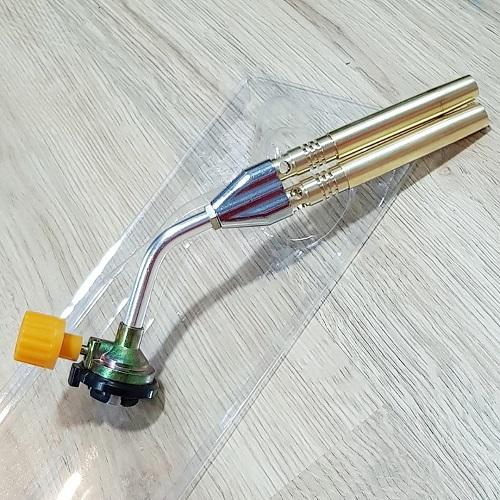 Dụng cụ khò ống đôi đầu thau dùng với lon gas mini