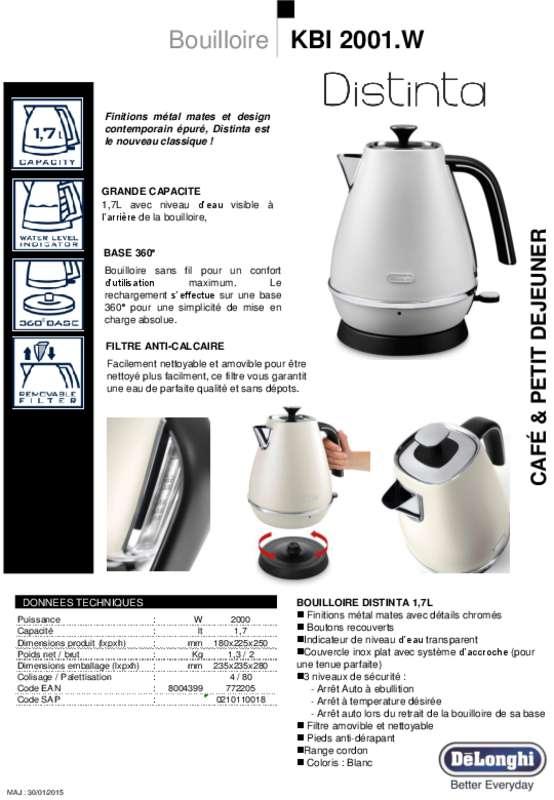ẤM ĐUN NƯỚC SIÊU TỐC DELONGHI KBI2001.W