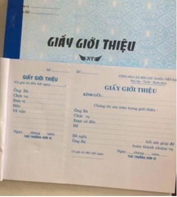 Quyển Giấy Giới Thiệu