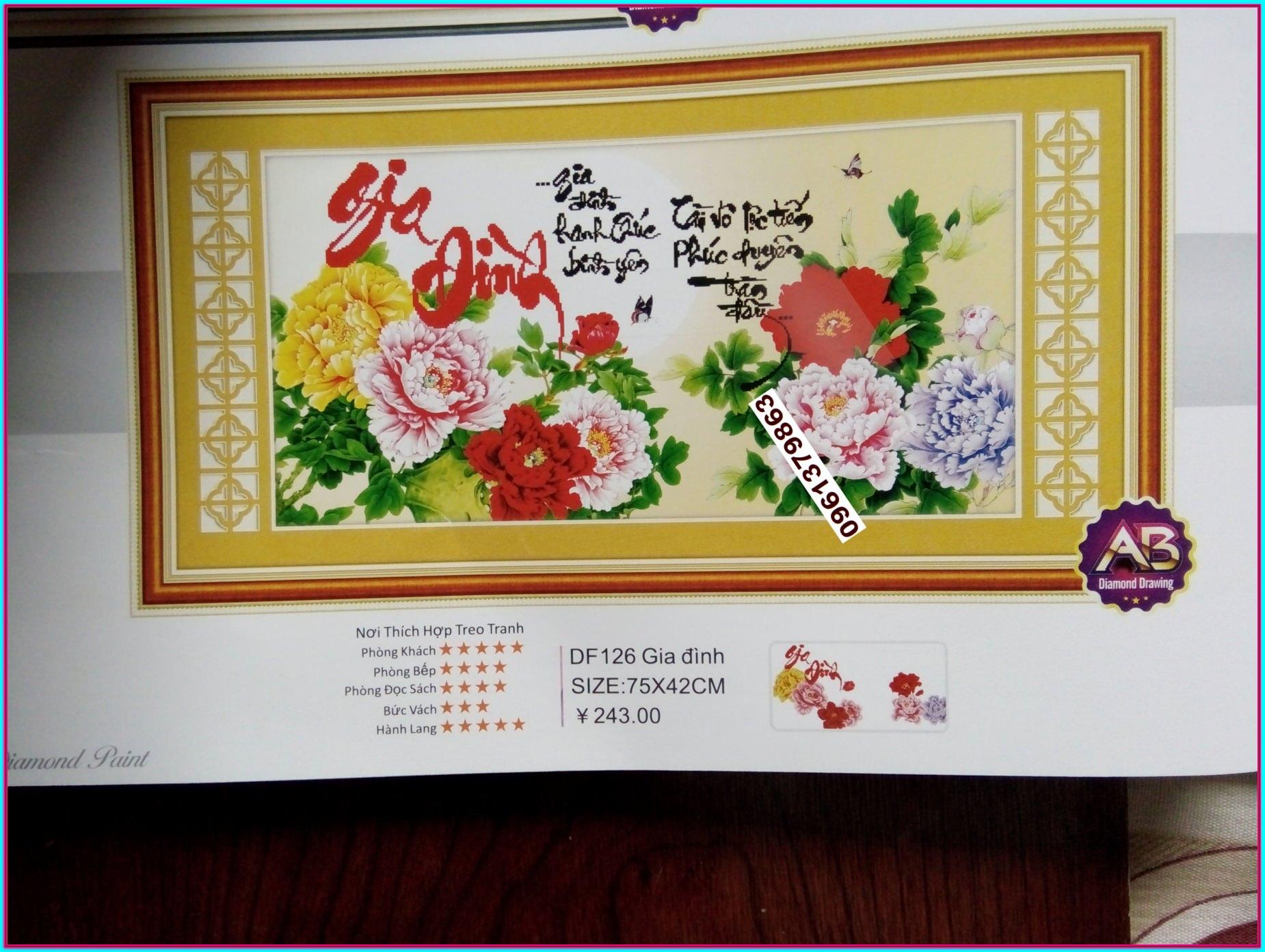Tranh đính đá gia đình DF126