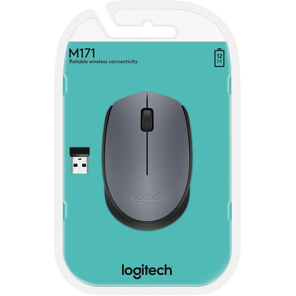 Chuột không dây LOGITECH M171 (Xám) Chính Hãng