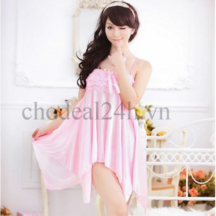 [HCM]Áo đầm ngủ quyến rũ Angel CDAN03 - Tím Phi Thun