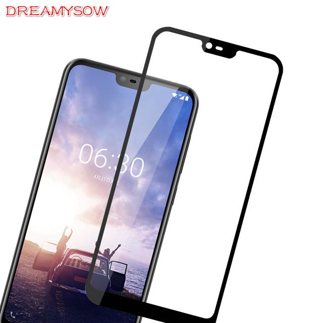 Miếng dán cường lực 5D full màn cho Nokia X6 (Đen)