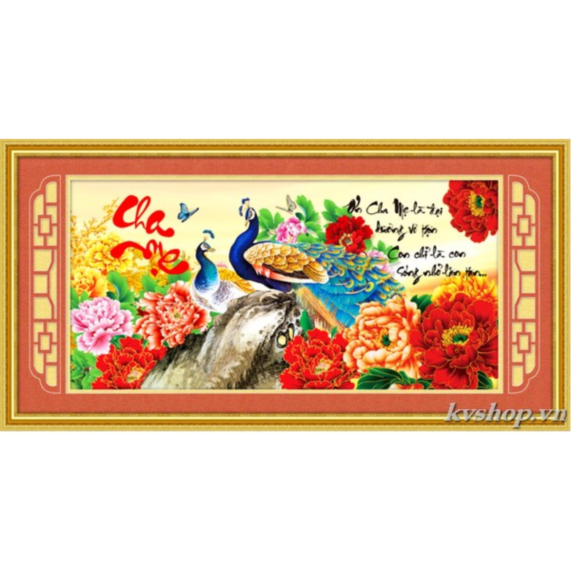 Tranh đính đá cha mẹ df282-ngọc thịnh