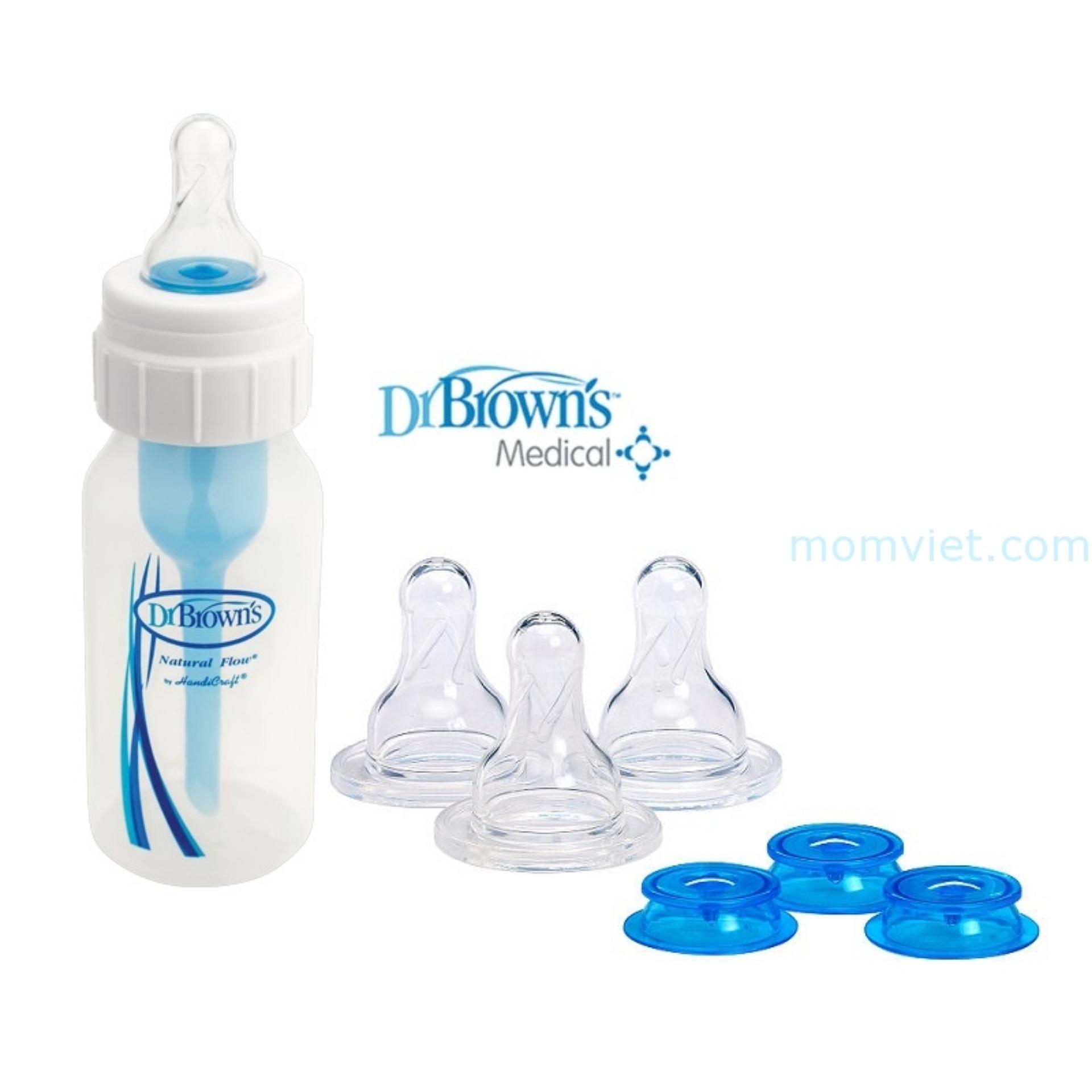 Bình sữa Dr Brown dành cho trẻ bú yếu, hở hàm ếch