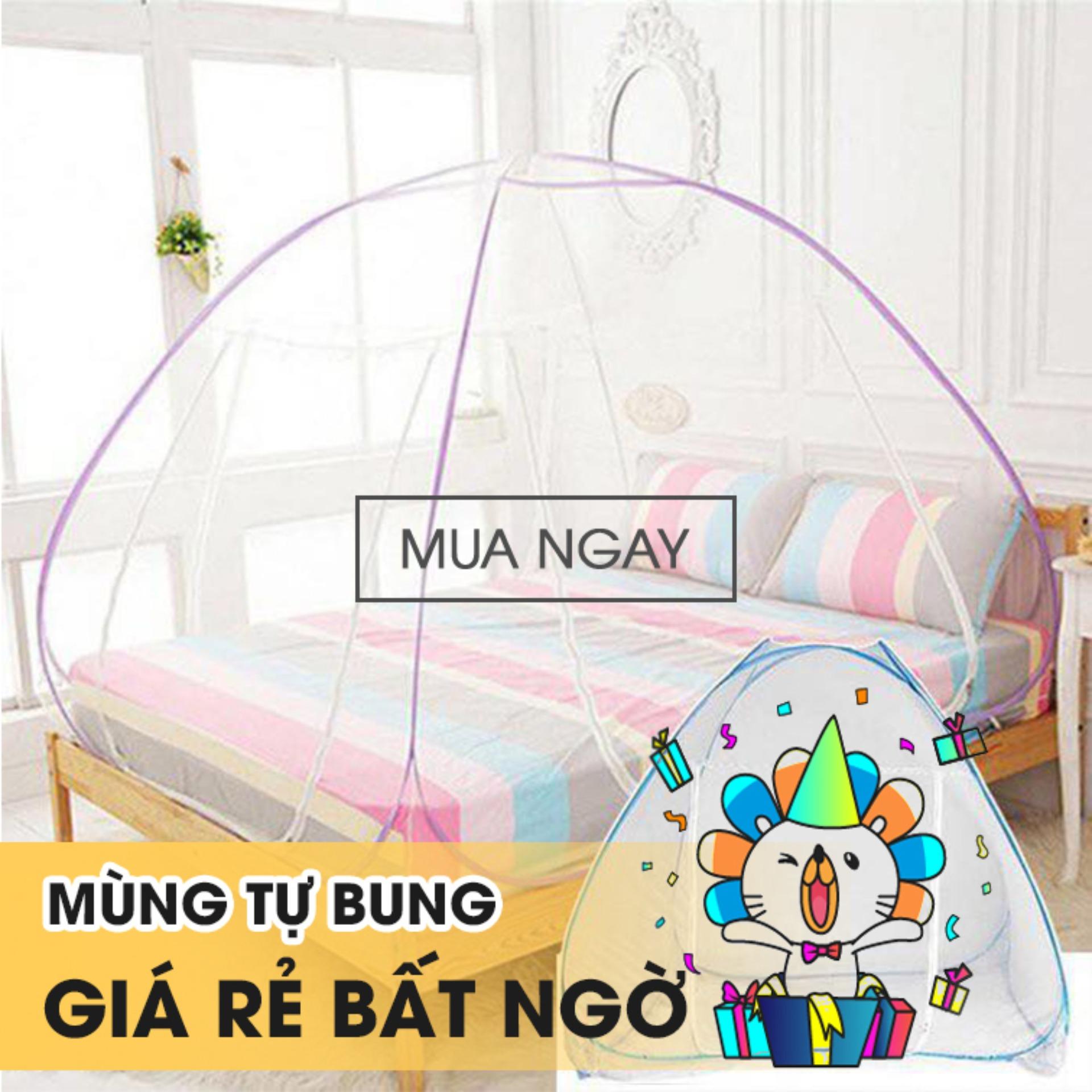 MÙNG CHỤP TỰ BUNG CAO CẤP SIÊU DÀY ÁNH SAO - 1m8 x 2m - Giao màu xanh da trời hoặc trắng