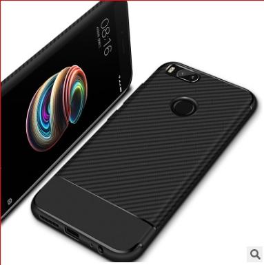 Ốp lưng cao su vân carbon xiaomi mi 5x / mi A1 ( đen )