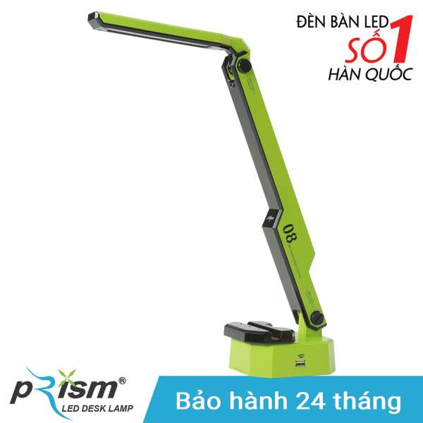 Đèn bàn LED PRISM Hàn Quốc M-08GN công suất 9.5W ánh sáng đổi màu chống cận bảo vệ mắt (Xanh)