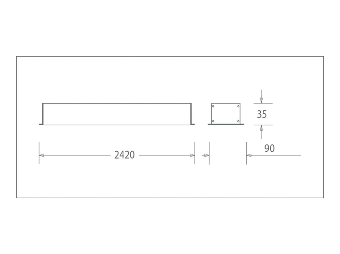 Đèn LED Thanh Âm (2420x90x35) MLL564-072WS658LB6/MLL564-072WS408LB6/MLL564-072WS278LB6