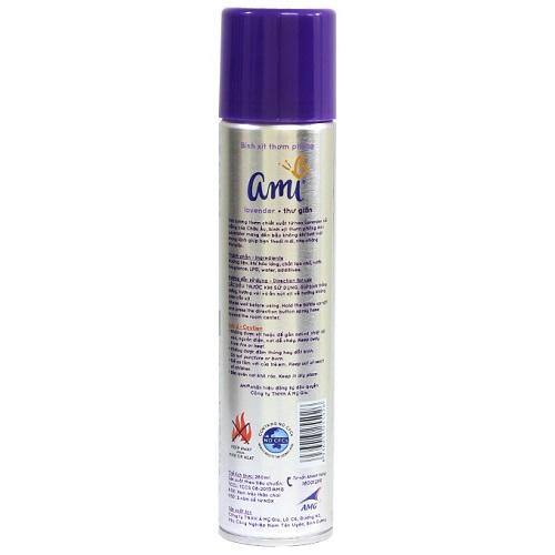 [Mẫu mới] Bình xịt phòng Ami hương Lavender thư giản 280ml