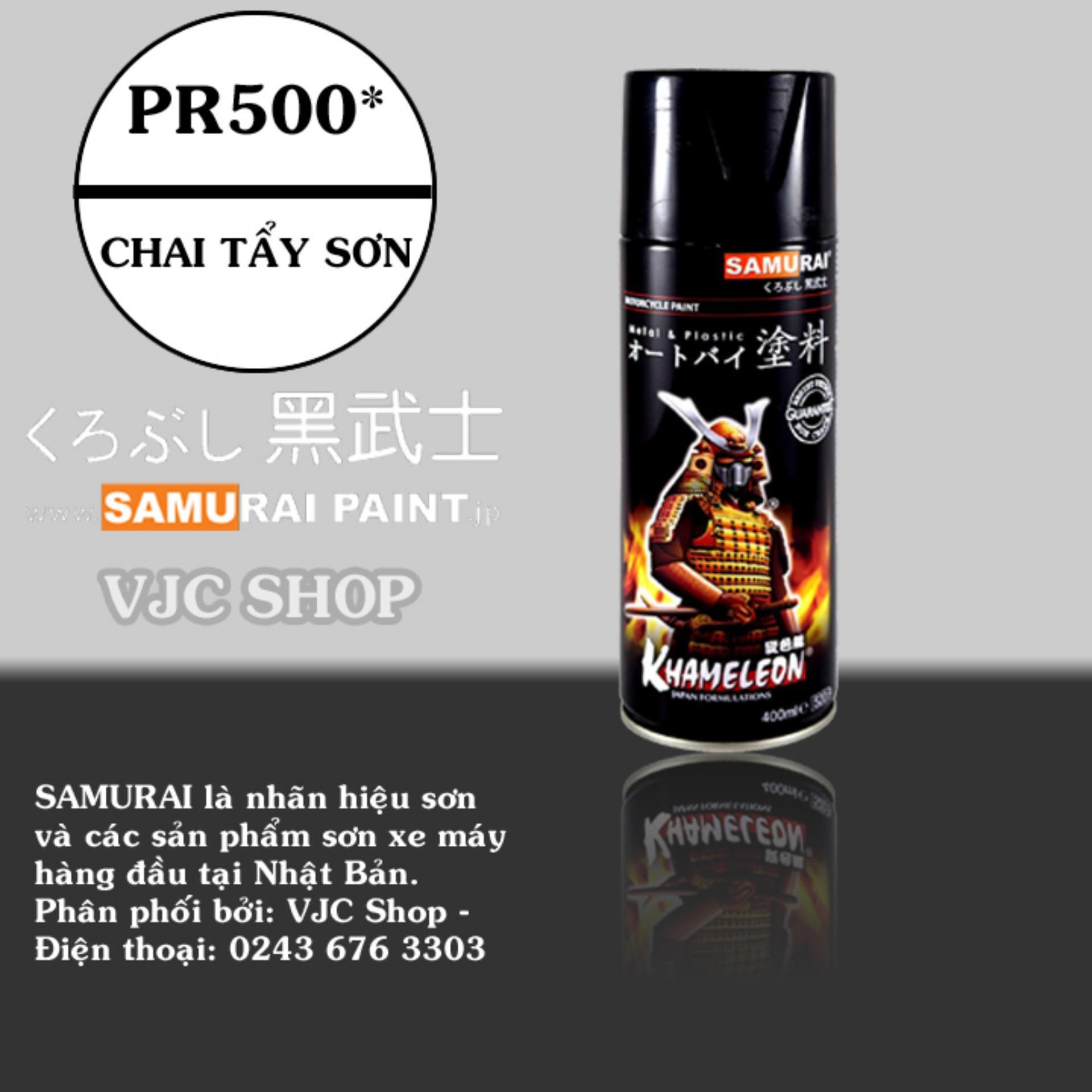 Chai sơn xịt sơn xe máy Samurai CHẤT TẨY SƠN Mã pr500