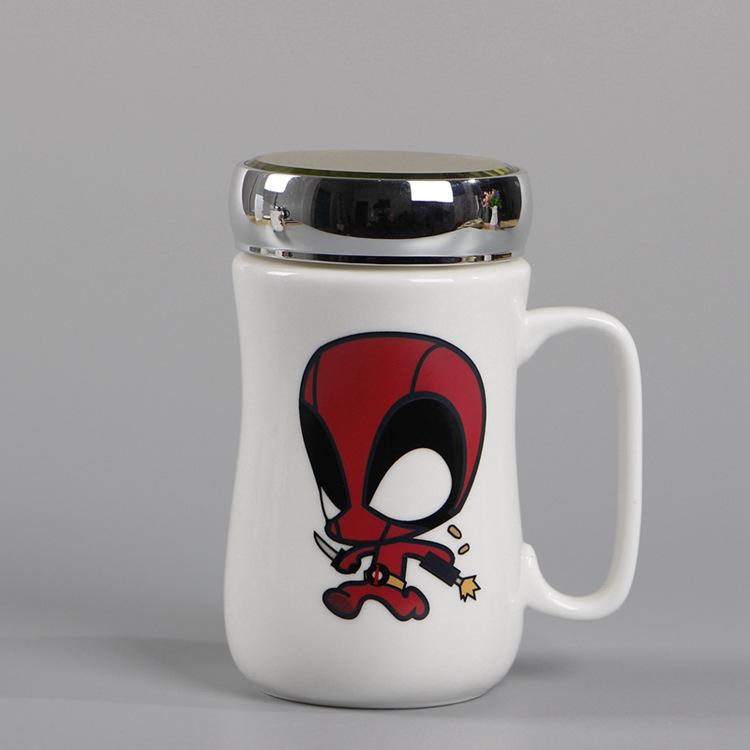 [HCM SHIP NHANH]Ly sứ siêu anh hùng đổi màu (Mẫu Deadpool)